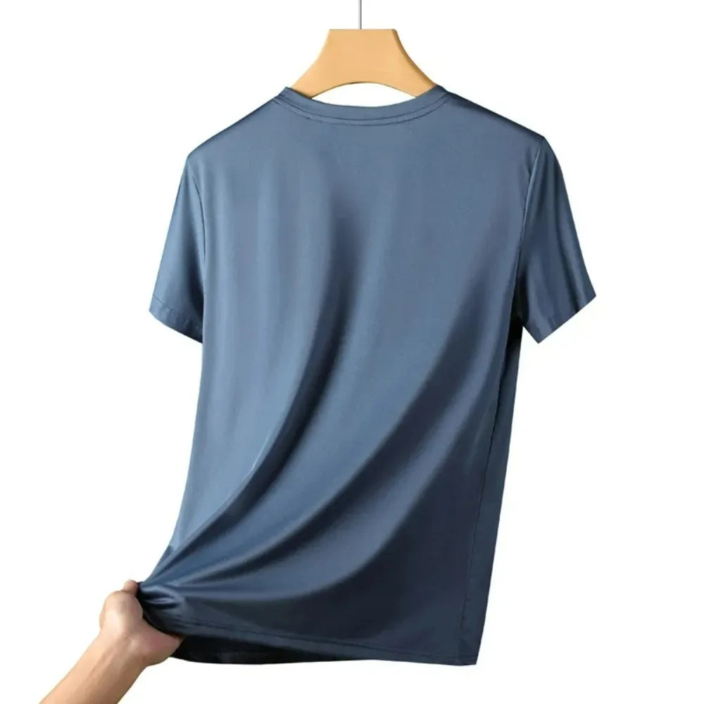 Men Running Quick Dry T Shirt Breathable Outdoor Sports Hiking Fishing Tee
