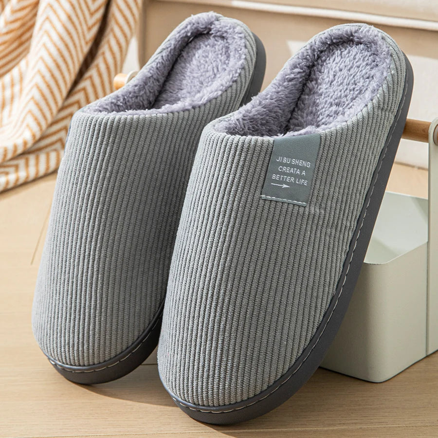 Women Warm House Slippers Soft Plush Indoor Shoes Non Slip Cozy Winter Home Slippers