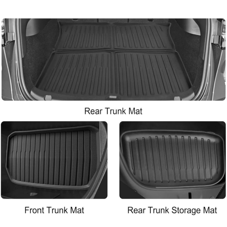 Tesla Model Y Floor Mats 2025–2026 – Custom Fit TPE Full Coverage Waterproof Set