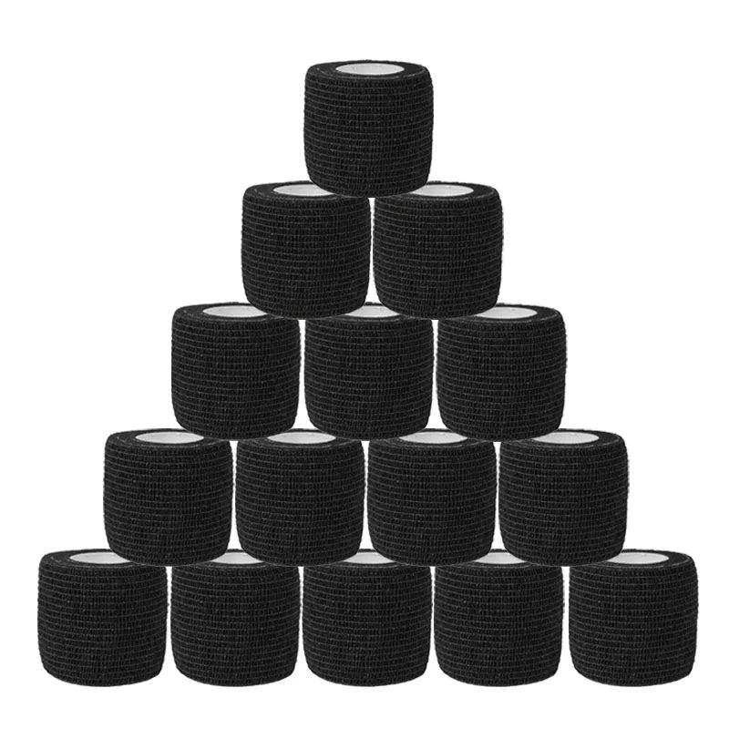 Self Adhesive Elastic Sports Bandage Black Cohesive Wrap Wrist Ankle Support Tape