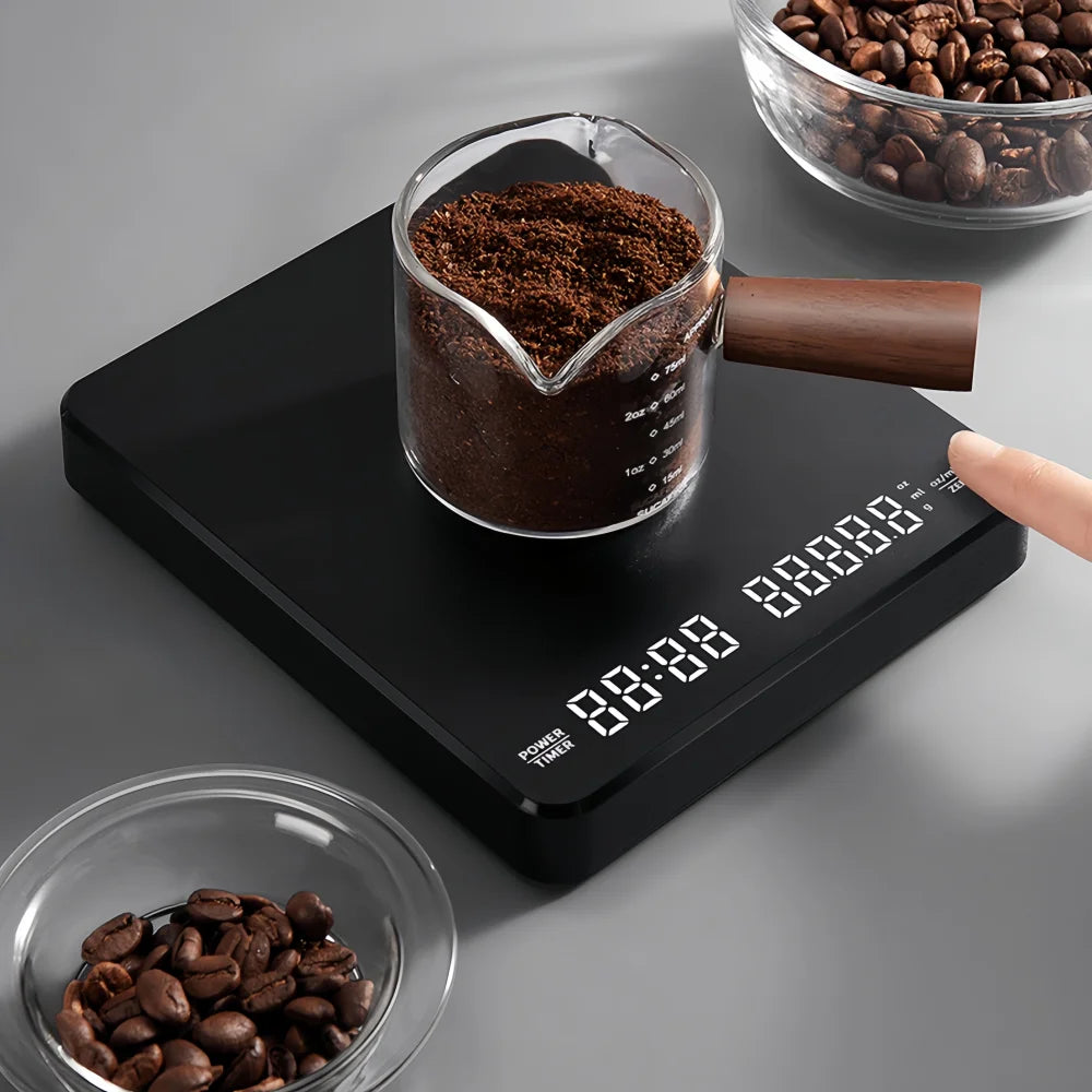 High Precision Coffee Scale USB Timer LED Waterproof Pad 3kg 5kg