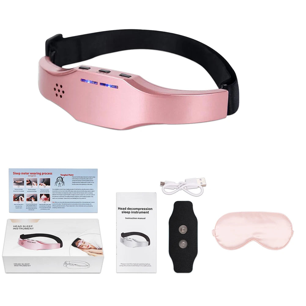 Smart Electric Head Massager Sleep Mask with Relaxation and Stress Relief
