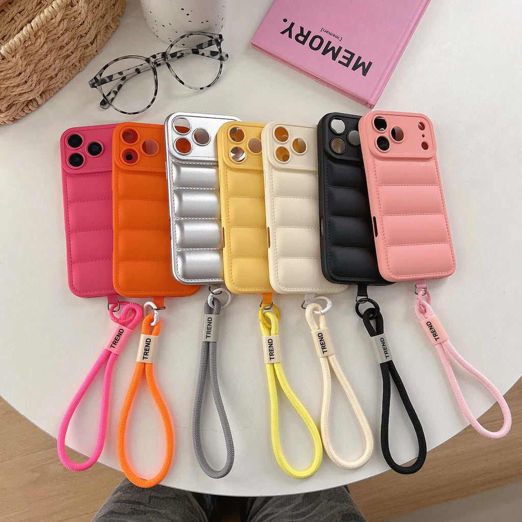 Solid Color Down Jacket iPhone Case