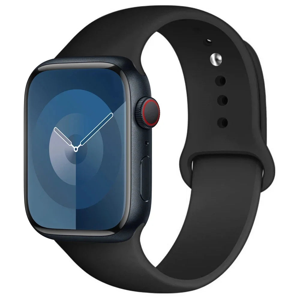 Silicone Apple Watch Band – Sport Strap Replacement for Apple Watch Series 3–9, SE & Ultra