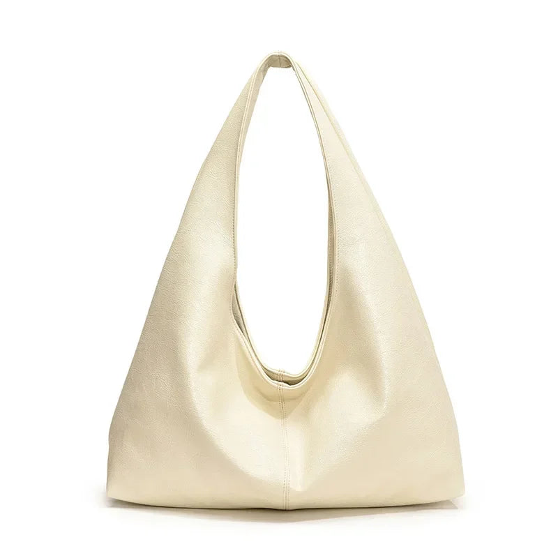 Women PU Leather Hobo Underarm Bag Large Capacity Shoulder Tote Y2K Handbag