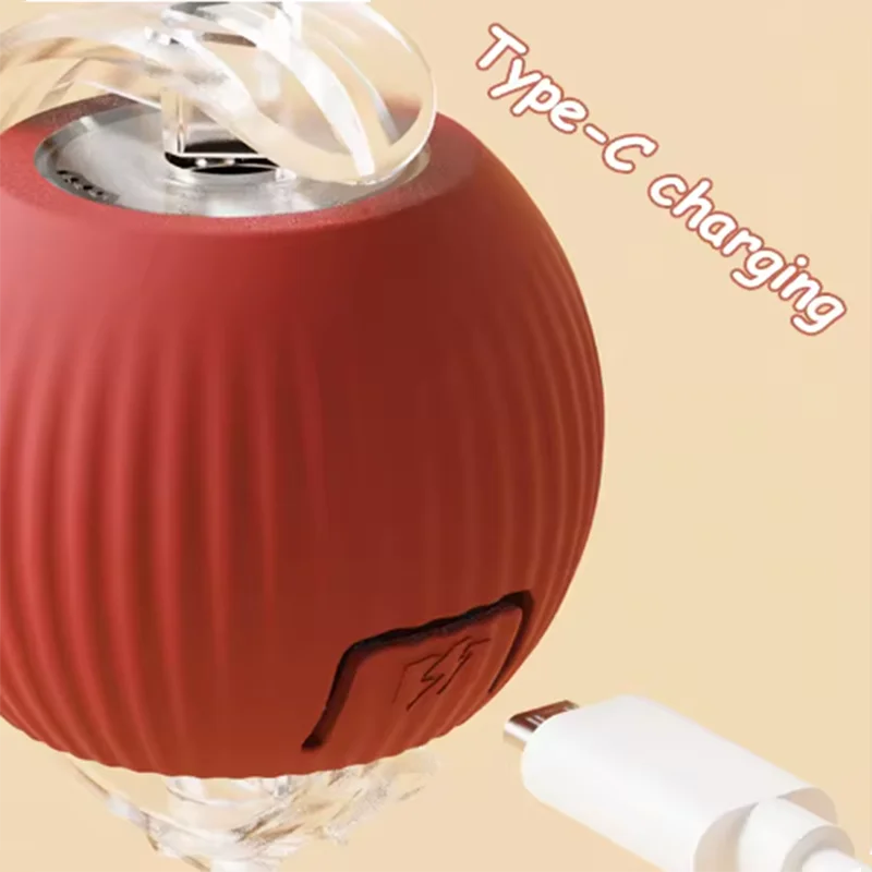 Cat Toy Ball Interactive Teasing Stick Wear Resistant Bite Pet Toy