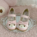 Girls Pink Kawaii Lolita Princess Shoes Round Toe Flat Shoes