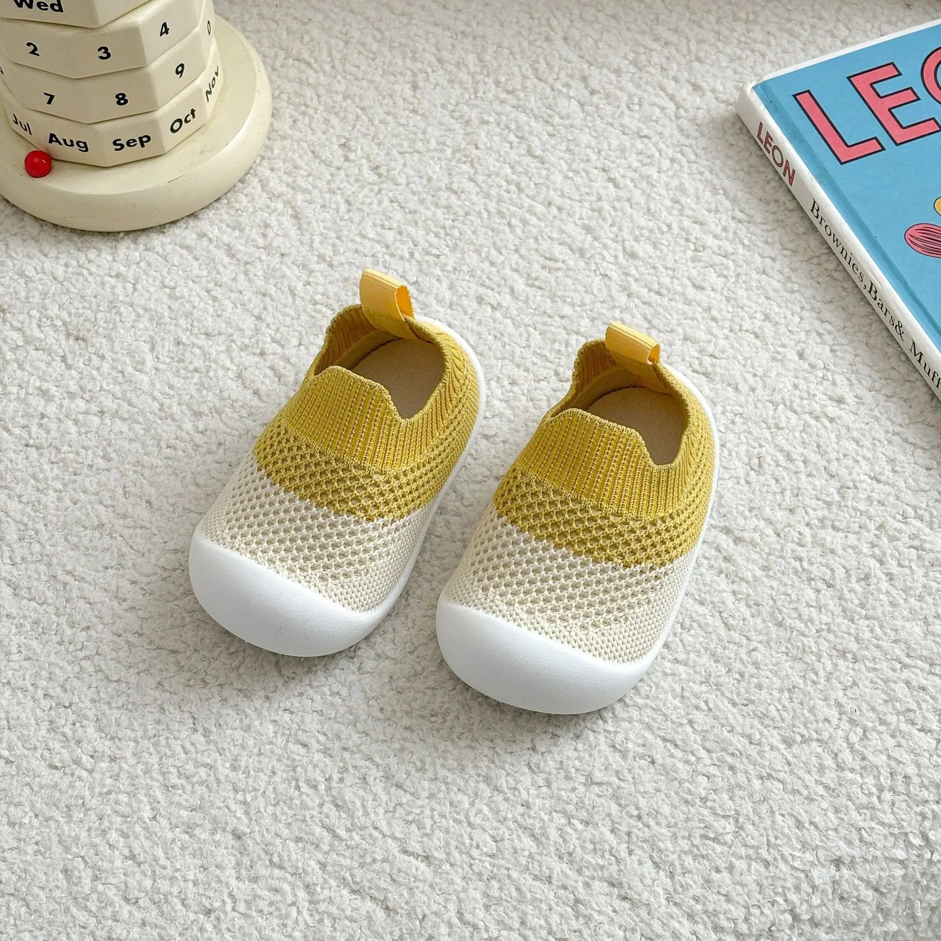 Baby Breathable Sock Shoes Anti Slip Rubber Sole Infant Slippers