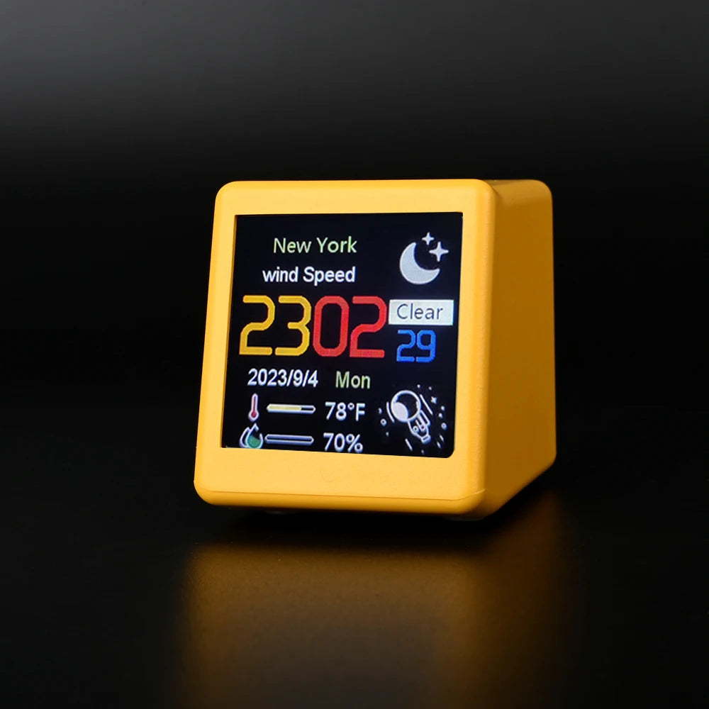 Smart Weather Clock WiFi Digital Photo Frame Animation Display Desktop Decor
