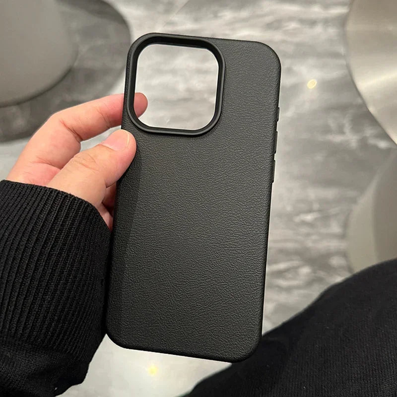 Matte Soft Leather Candy Shockproof Silicone iPhone Case
