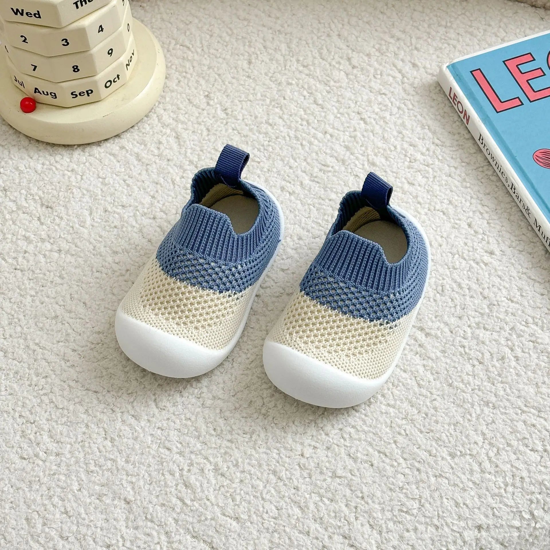 Baby Breathable Sock Shoes Anti Slip Rubber Sole Infant Slippers