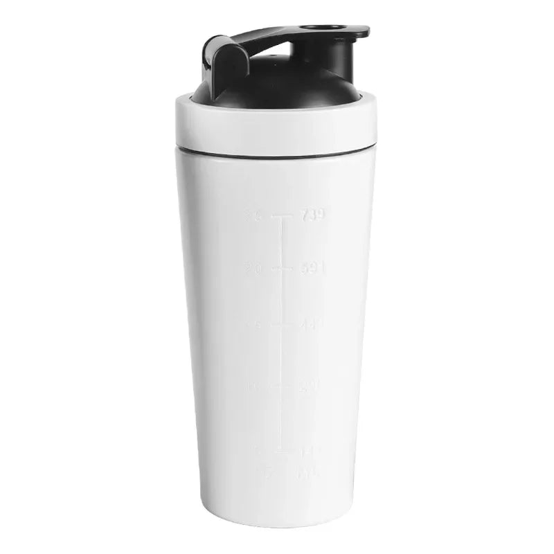 Stainless Steel Protein Shaker Bottle 500ml–750ml – Leakproof Gym Shaker Cup for Fitness & Sports Drinks