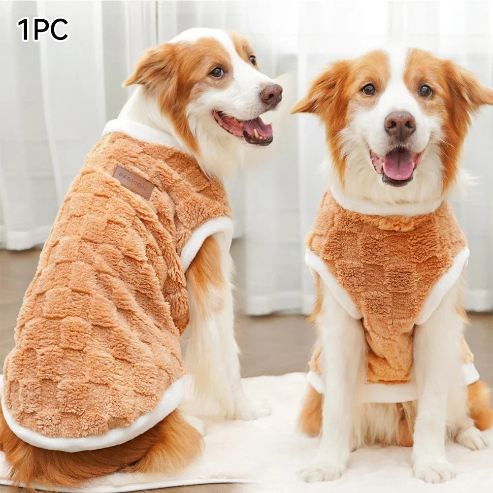 Warm Flannel Dog Sweater Winter Pet Pullover Vest