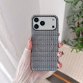 Frosted Leather Woven Pattern Magnetic iPhone Case