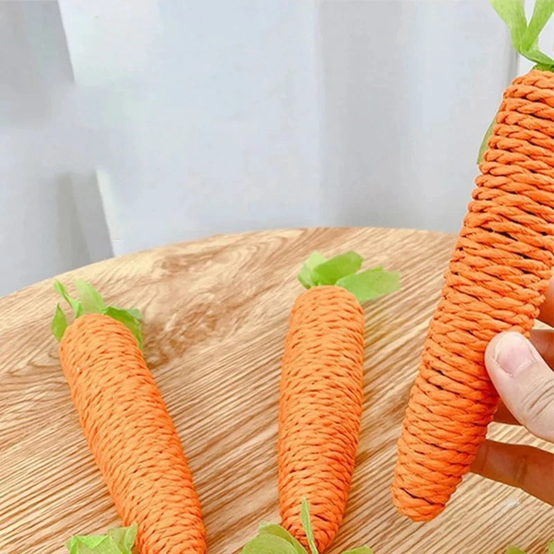 Interactive Carrot Cat Toy Sound Chew Teething Stick