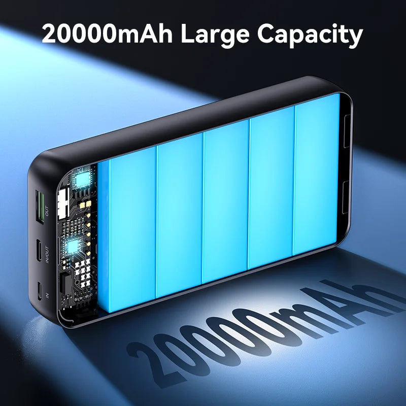 Baseus 20000mAh Power Bank PD 22.5W Fast Charging Portable Charger USB-C External Battery for iPhone Samsung Xiaomi