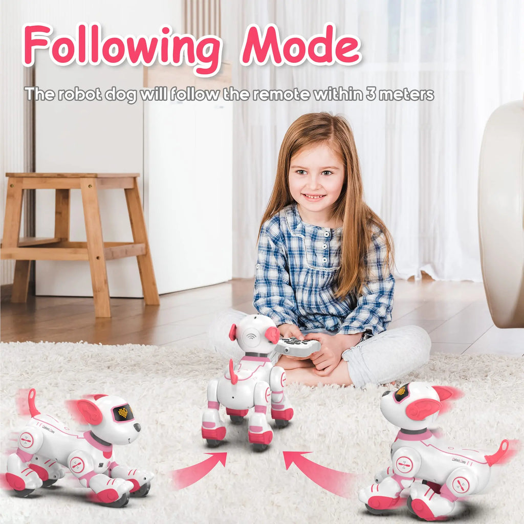 Remote Control Robot Dog Toy Programmable Singing Dancing Interactive Puppy