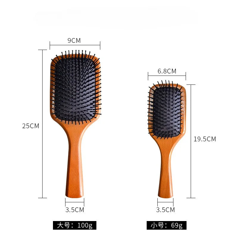 Wood Bamboo Hair Comb Air Cushion Scalp Massage Anti Hair Loss Brush