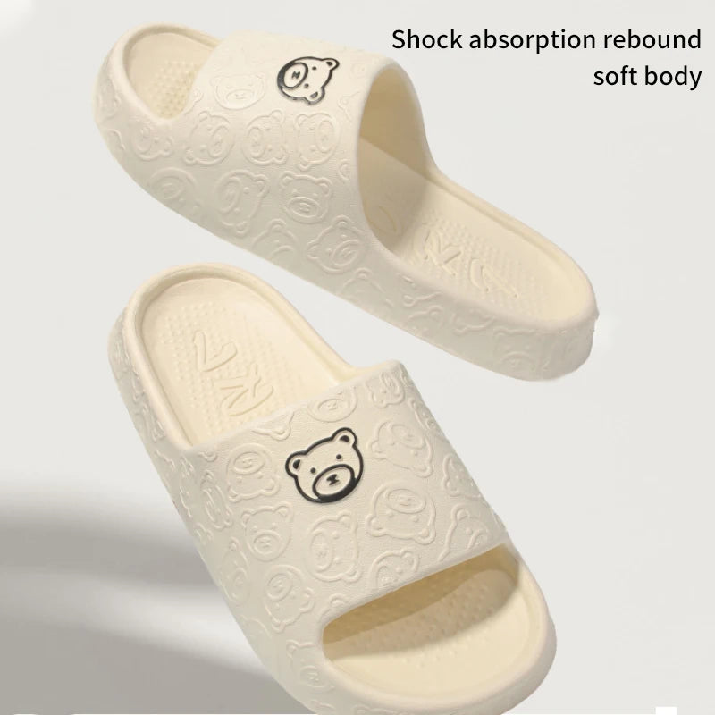 Non Slip Bathroom Slippers Women Soft EVA Shower Slides Indoor Home Sandals Anti Slip Summer Lightweight Slippers