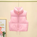 Women’s Cropped Puffer Vest Warm Sleeveless Winter Jacket
