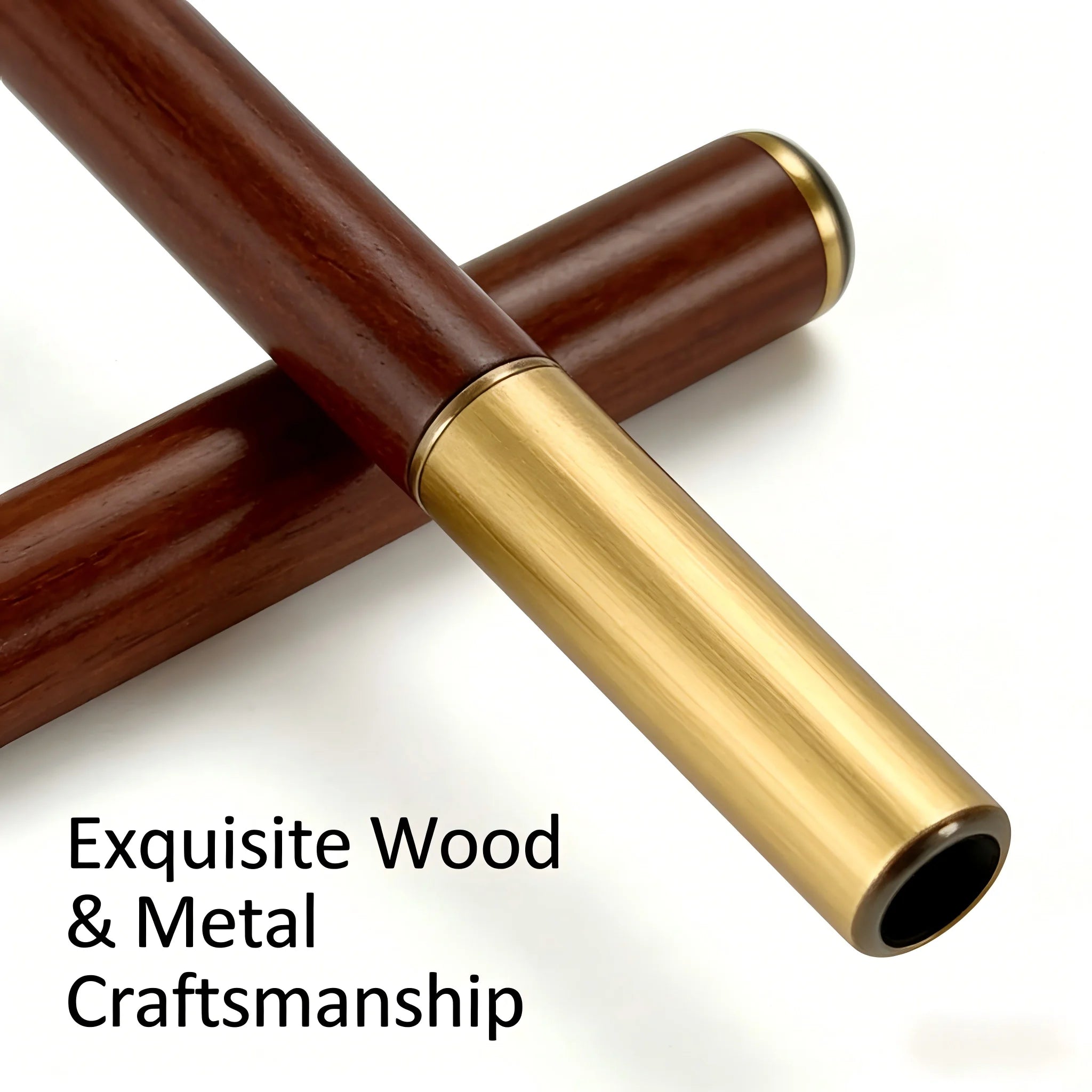 Retro Fountain Pen Wood Bronze 0.5mm Calligraphy Writing Pen