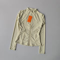 Women Zip Sports Jacket Slim Fit Yoga Running Gym Long Sleeve Activewear Top