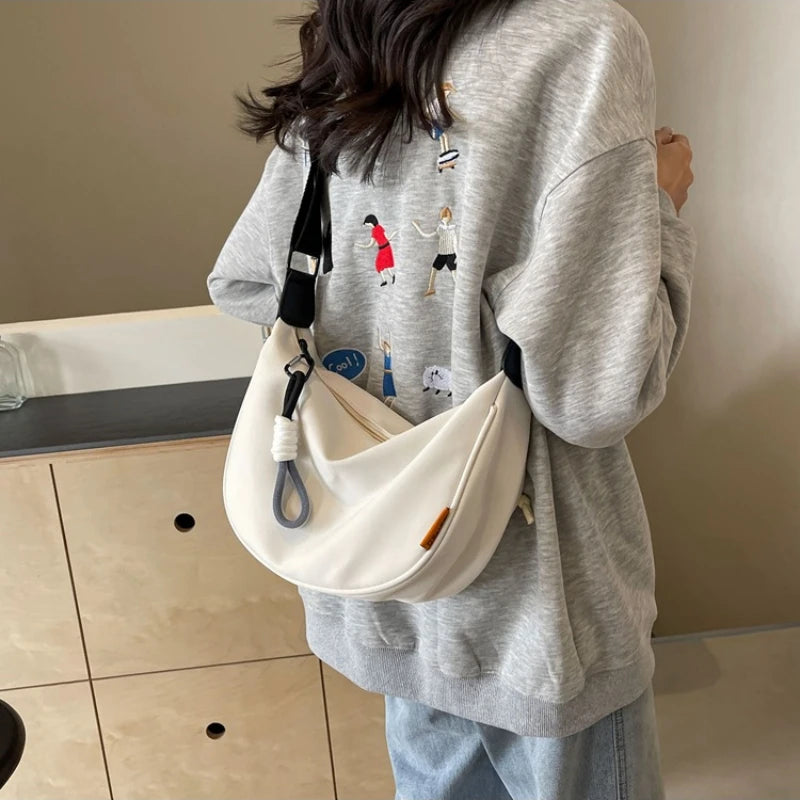 Women’s Dumpling Crossbody Bag Wide Strap Shoulder Purse