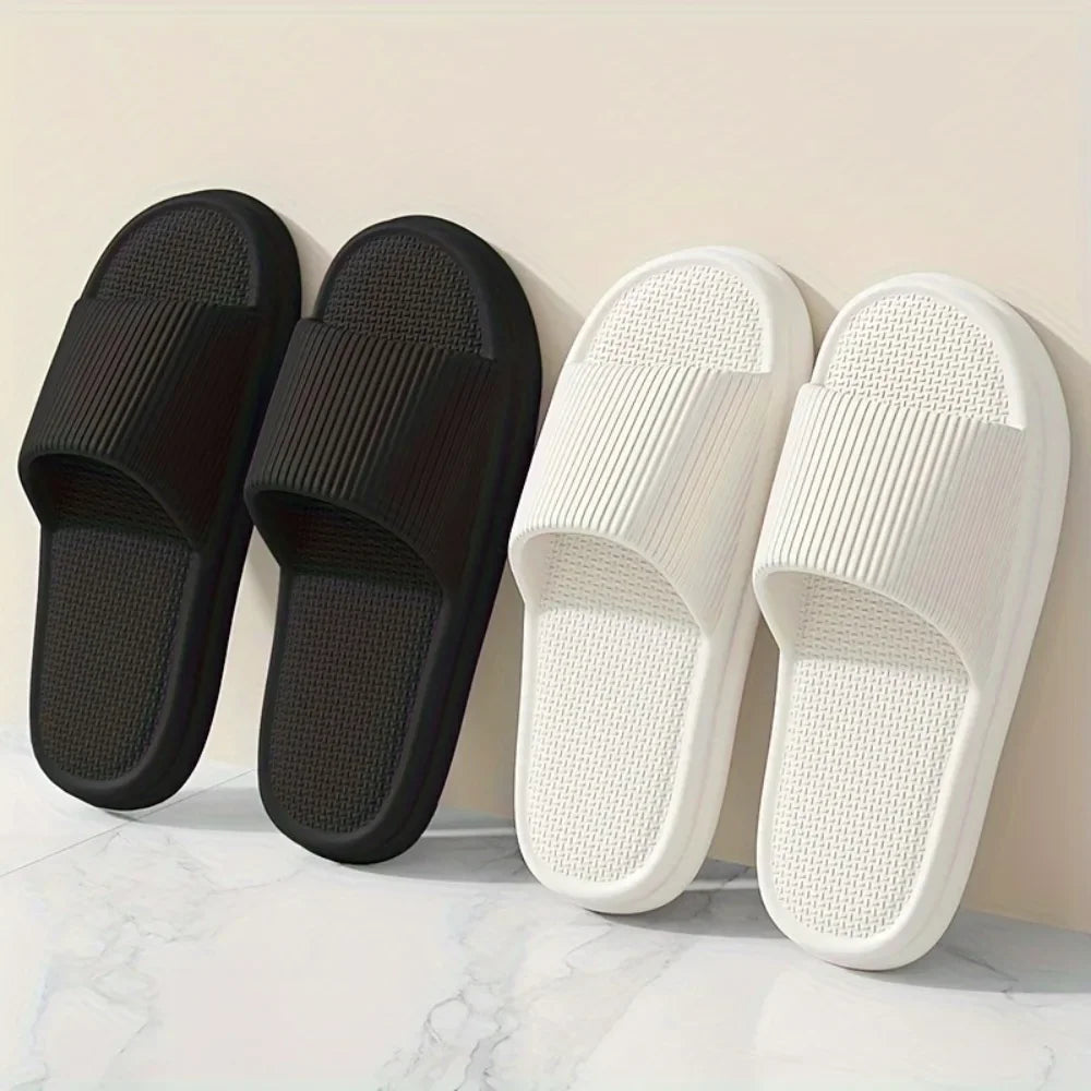 Minimalist EVA Slippers Anti Slip Soft Thick Sole Bathroom Slides for Men Women