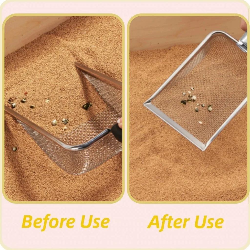 Metal Cat Litter Scoop – Stainless Steel Sifter for Easy Litter Cleaning
