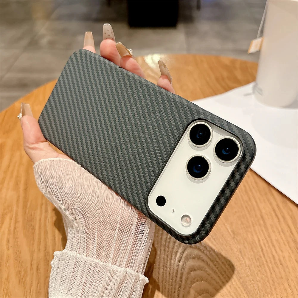 Colorful Carbon Fibre Magnetic Wireless Charge iPhone Case