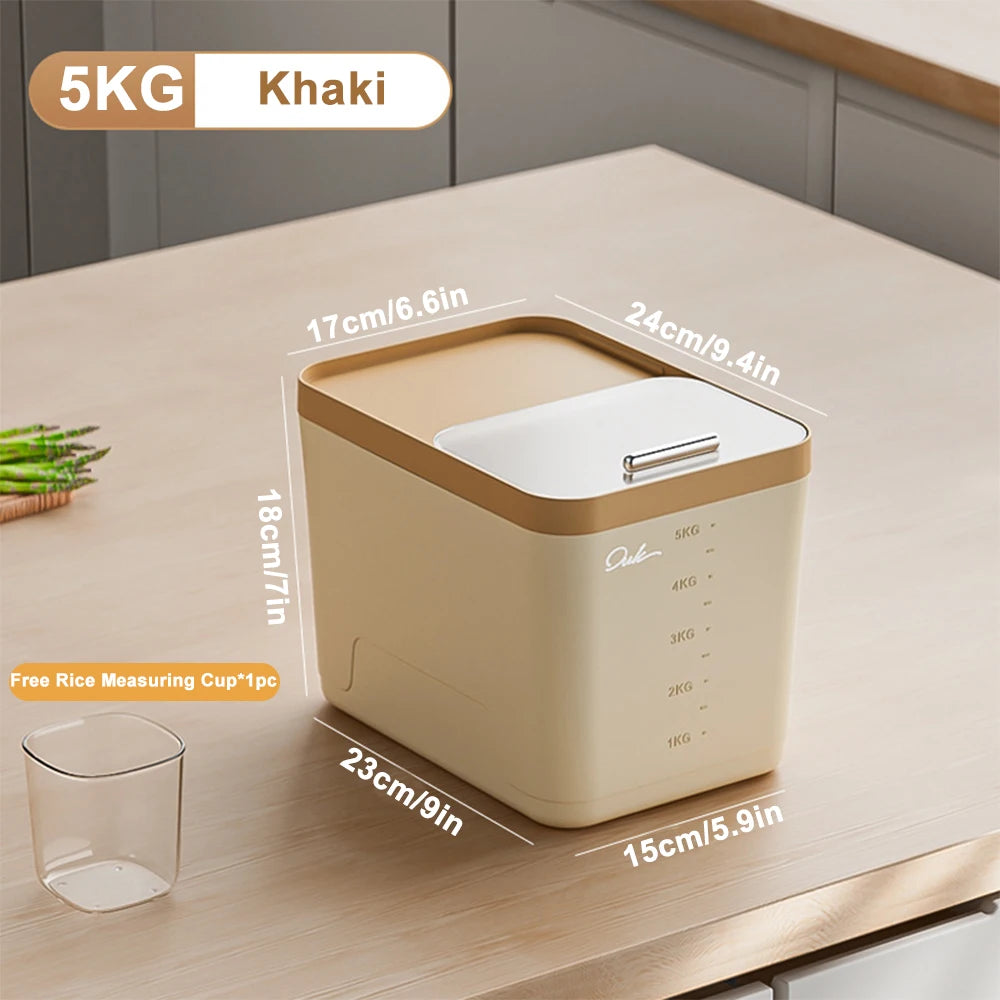Rice Storage Container Moisture Proof Kitchen Grain Box