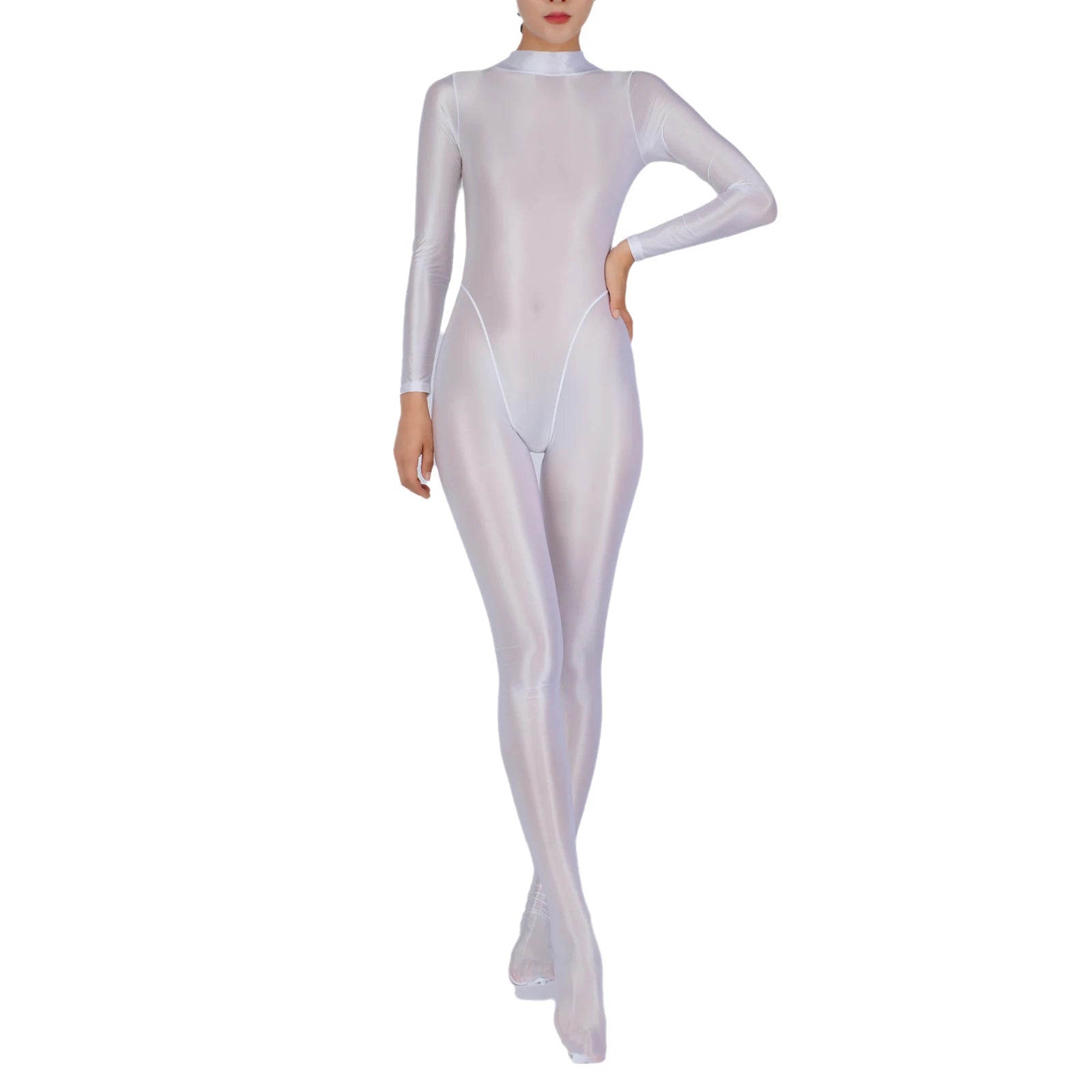 Women Long Sleeve Full Body Jumpsuit Yoga Sports Bodysuit