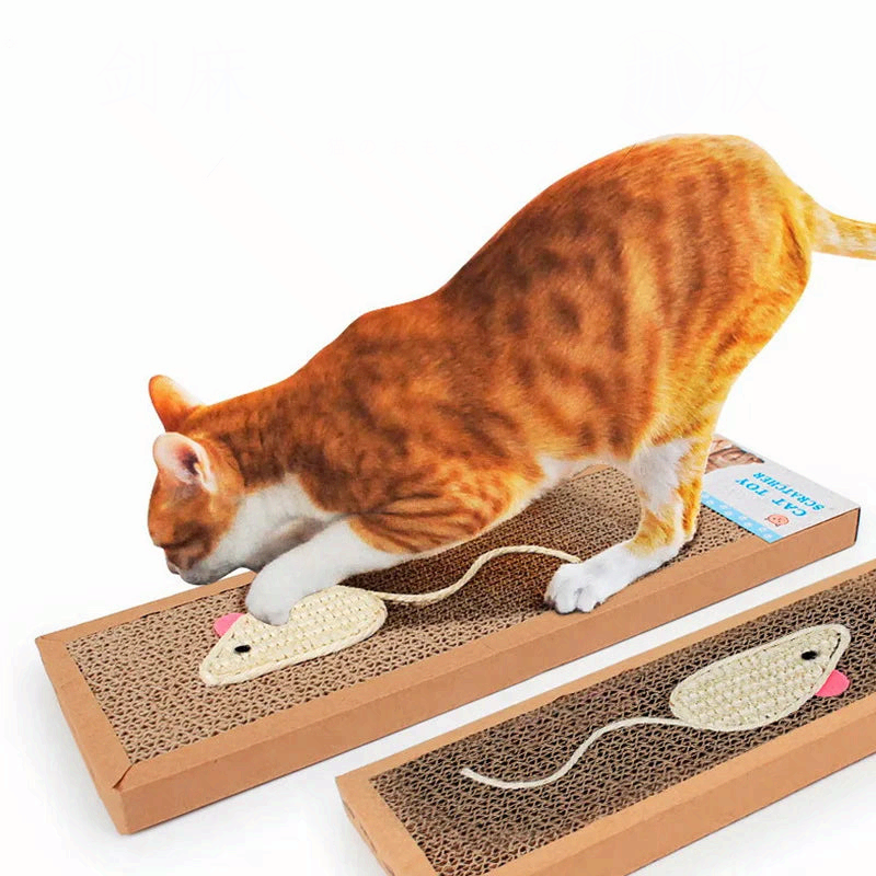 Oval Cat Scratching Board Corrugated Cardboard Cat Scratcher