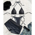 Women 3 Piece Polka Dot Bikini Set Brazilian Swimwear Beach Bathing Suit