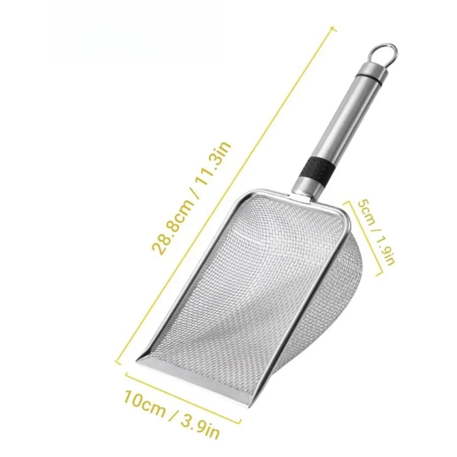 Metal Cat Litter Scoop – Stainless Steel Sifter for Easy Litter Cleaning