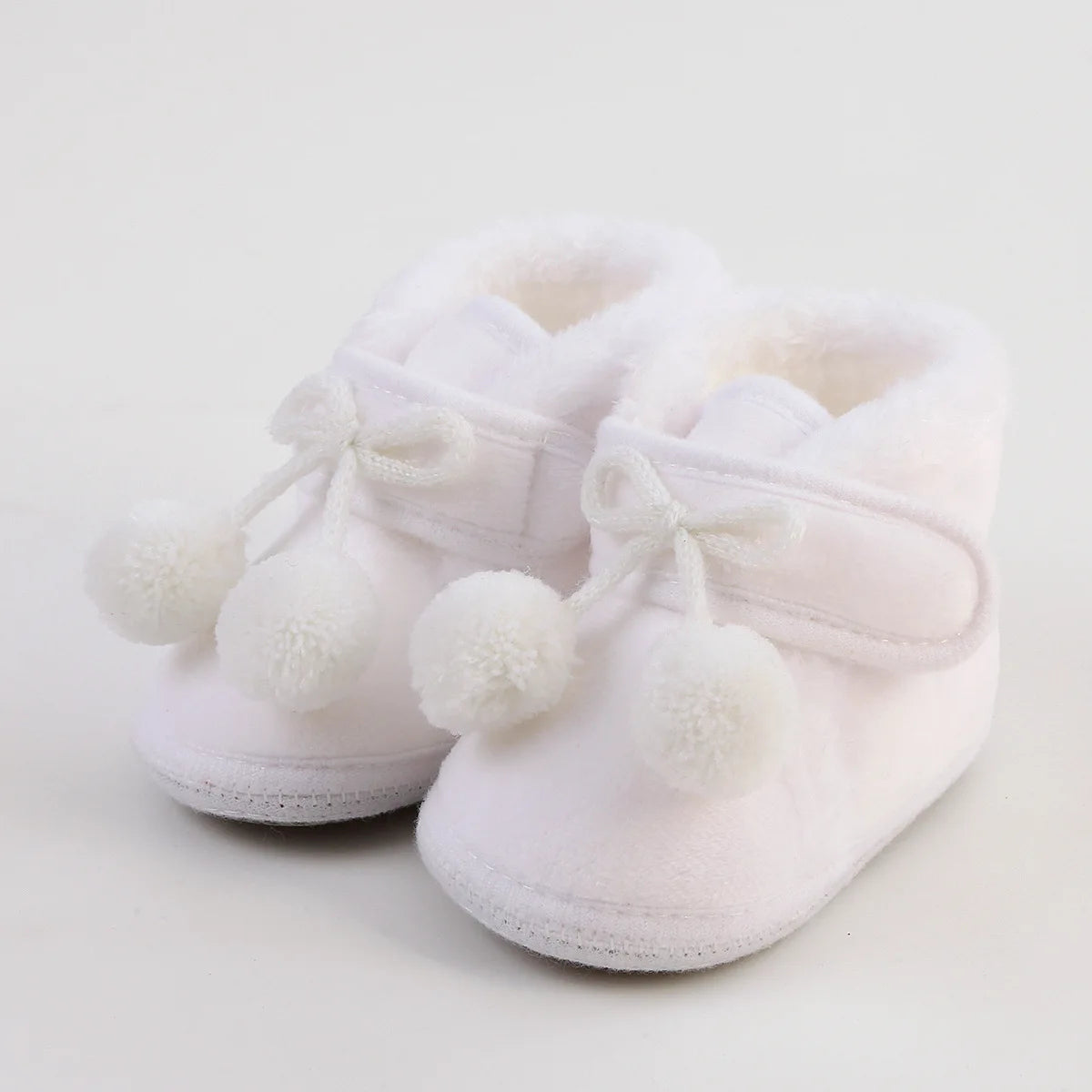 Newborn Baby Snow Boots Soft Warm Pom Pom Winter Booties