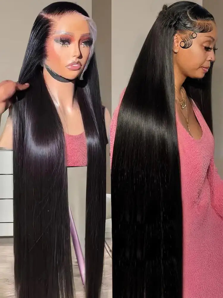 Bone Straight Human Hair Wig – HD Lace Front Glueless Wig for Women