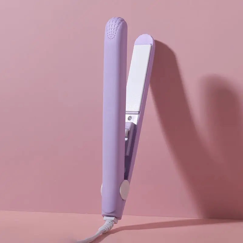 Pink Ceramic Flat Iron Hair Straightener Floating Plates Quick Heat Salon Curler Wand