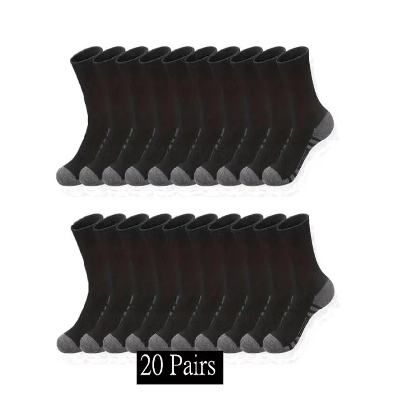 Men Outdoor Gym Socks High Grip Breathable Football Training Sports Socks 6–12 Pairs