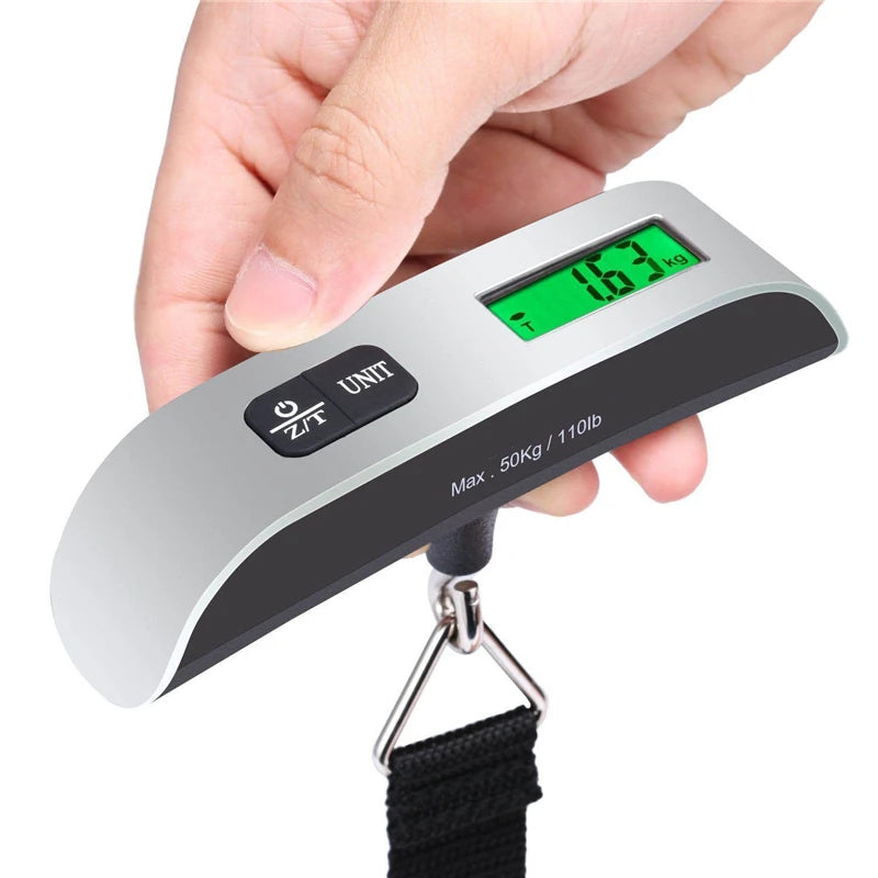 Portable Digital Luggage Scale – LCD Hanging Baggage Weight Scale 50kg/110lb