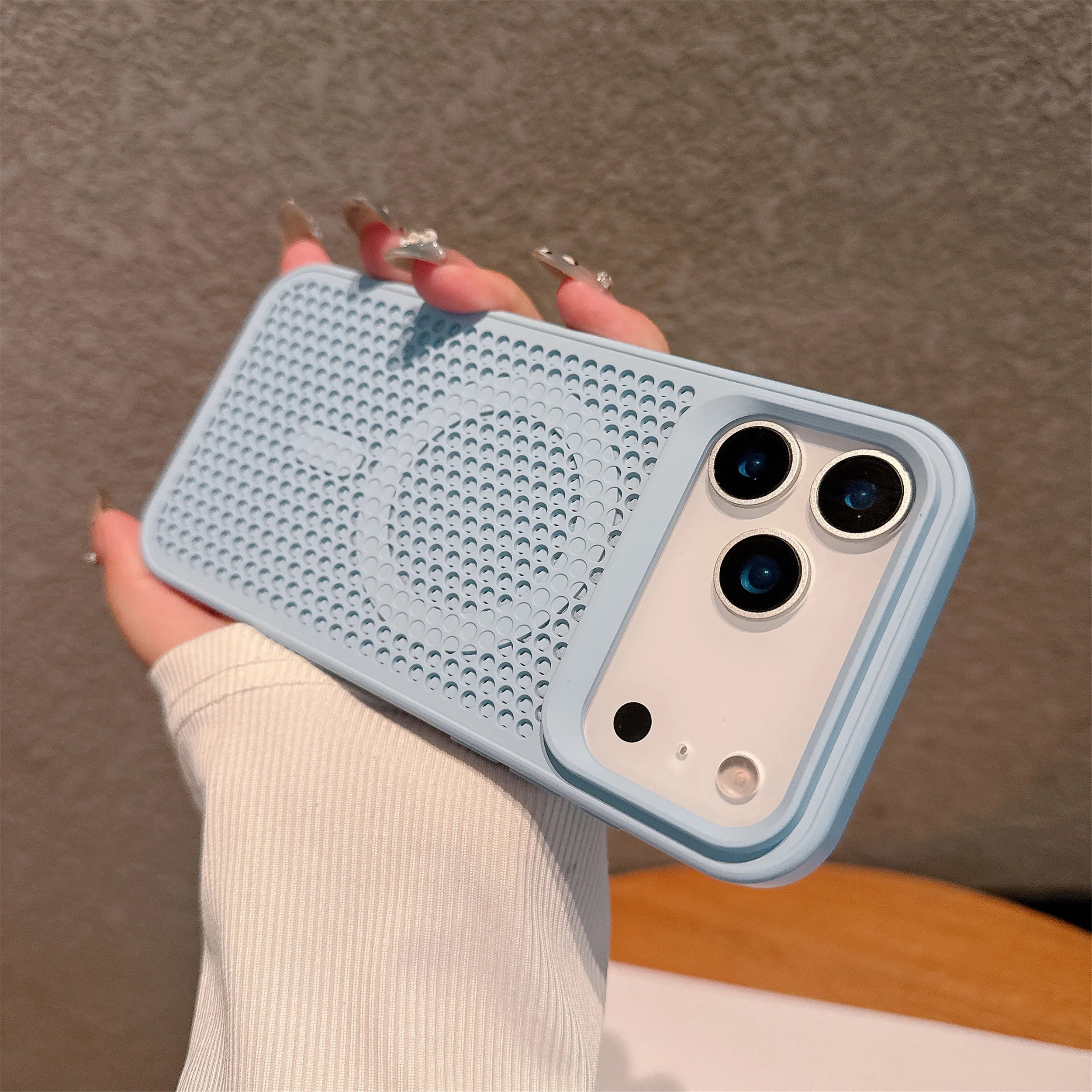 Breathable Mesh Heat Dissipation Magnetic iPhone Case