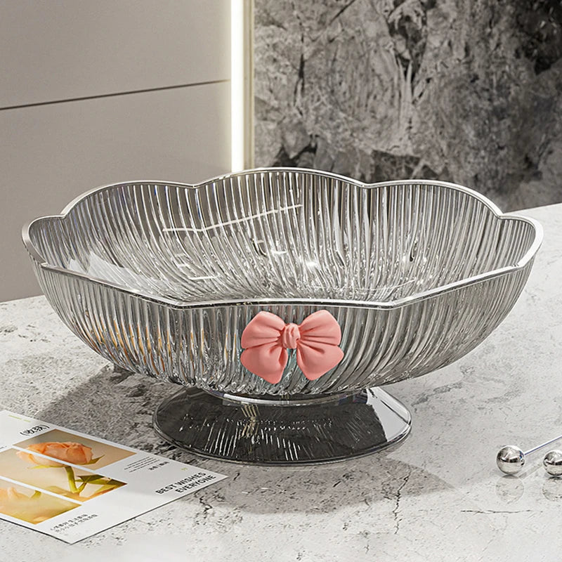 Plastic Candy Fruit Plate Coffee Table Snack Tray Decor