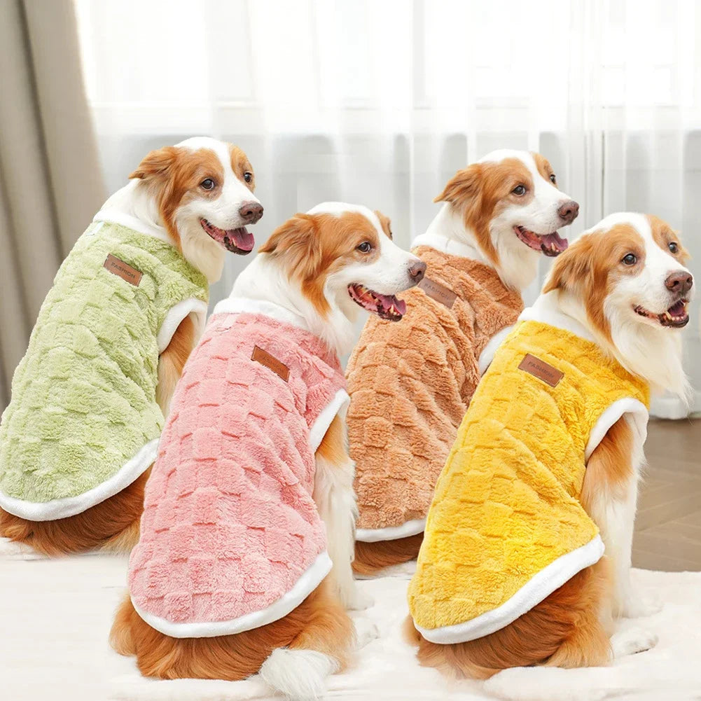 Warm Flannel Dog Sweater Winter Pet Pullover Vest