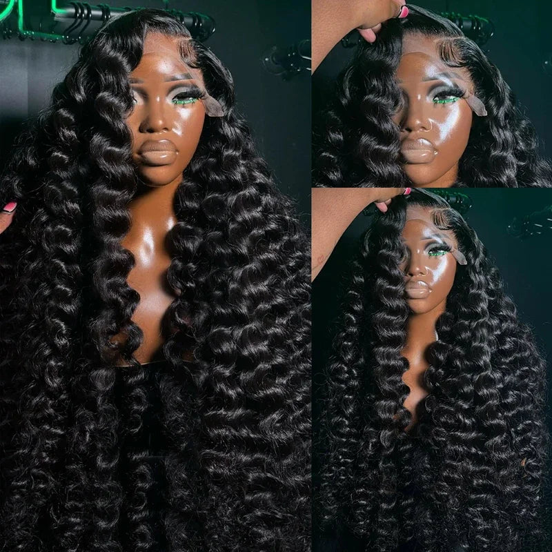 Loose Wave Human Hair Wig – HD Lace Front Glueless Wig with Natural Hairline
