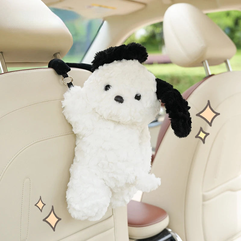 Cute Car Tissue Holder Hanging Plush Universal Tissue Box Case Organizer
