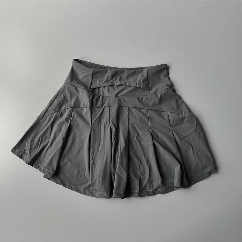 Women High Waist Sports Skirt Quick Dry Tennis Golf Yoga Running Skort