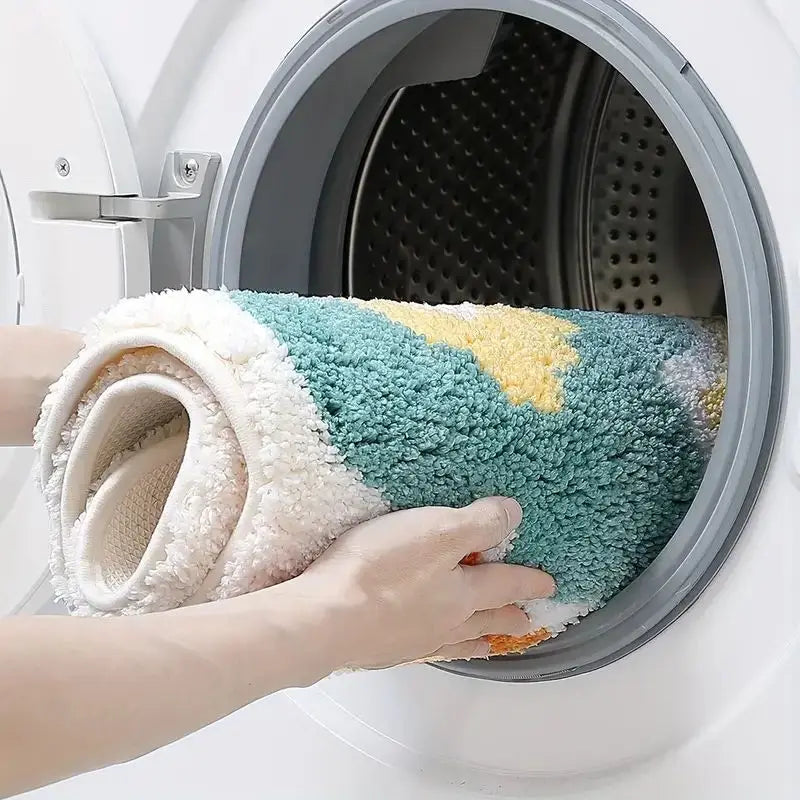 40x60cm Cute Flower Bathroom Rug Soft Absorbent Non Slip Bath Mat Machine Washable