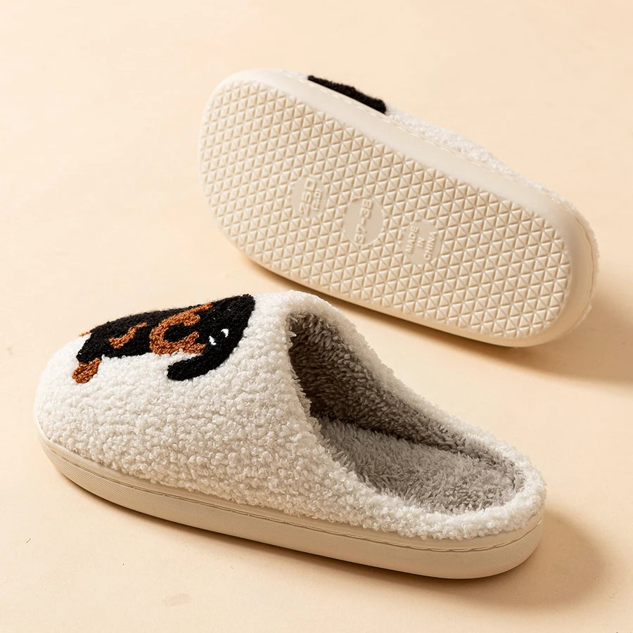 Cute Dachshund Dog Women Indoor Cotton Slippers Warm Lightweight Winter Shoes