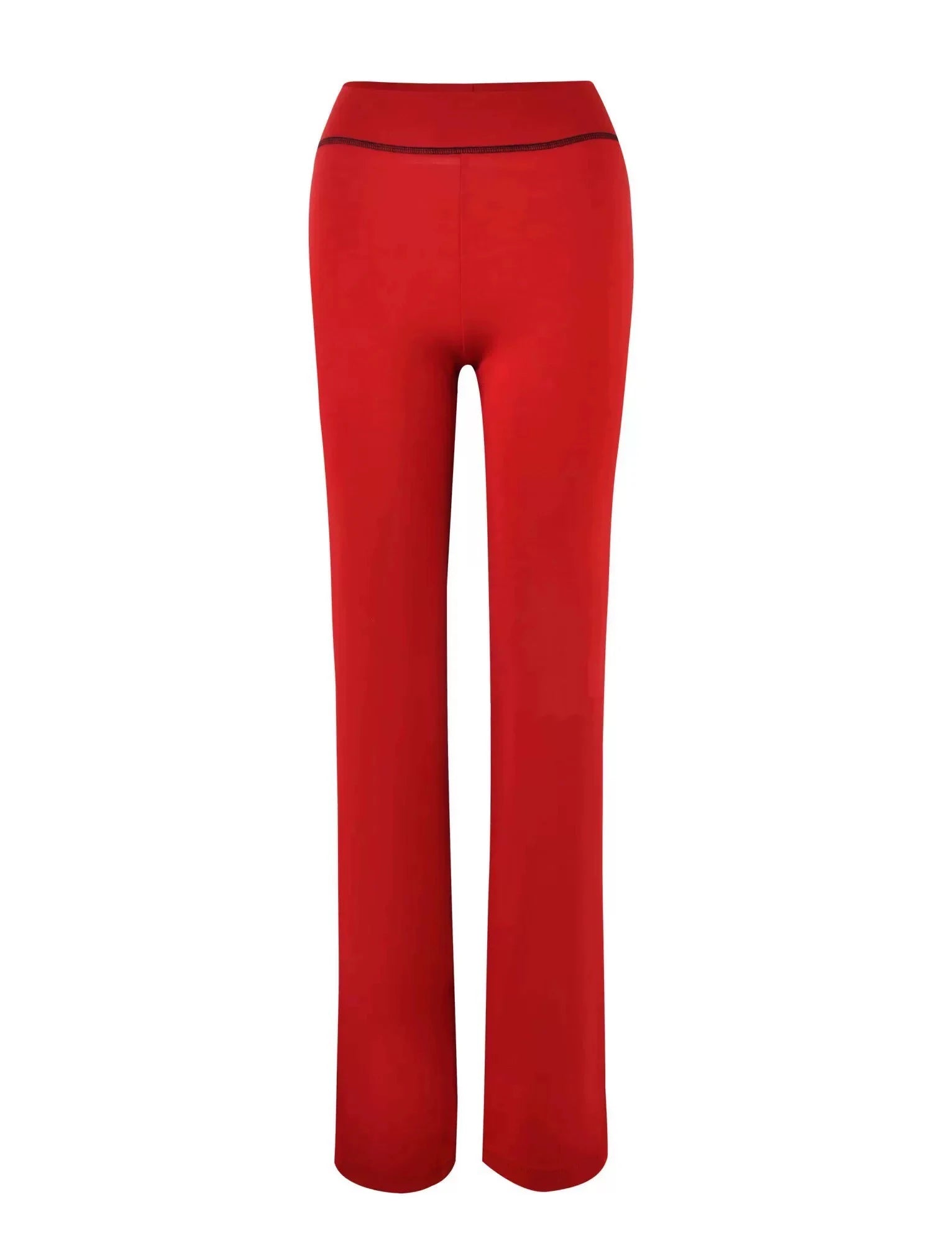 Women Zip Up Long Sleeve Spring Top with Low Waist Flared Pants Two Piece Outfit