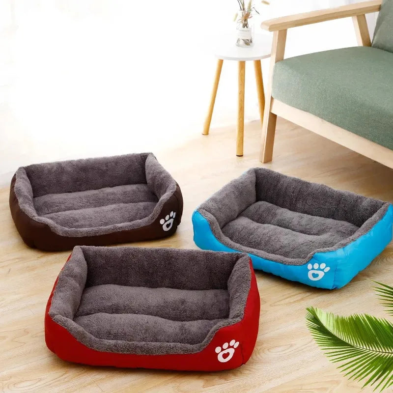 Warm Square Dog Bed for Small Medium Large Dogs and Cats